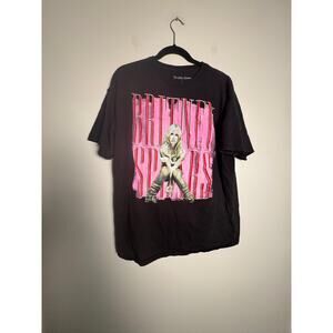 Women’s Brittney Spears Short Sleeve Black and Pink Tee Size XL